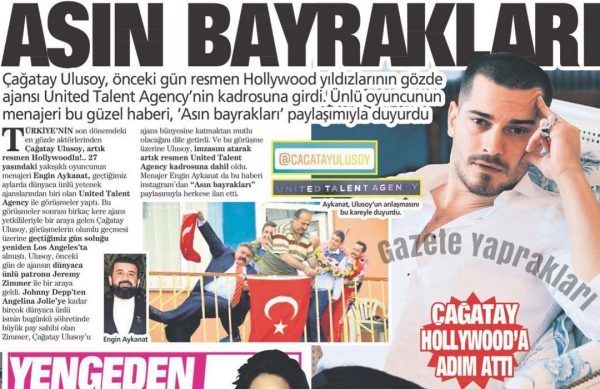 Çağatay Ulusoy - the Hollywood contract is signed