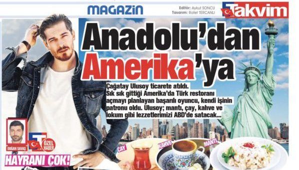 Çağatay Ulusoy opens a business in the USA