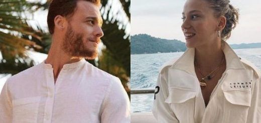 Kerem Bursin and Serenay Sarikaya