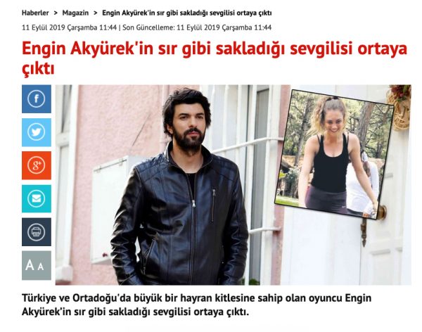 Who is Engin Akyürek dating?