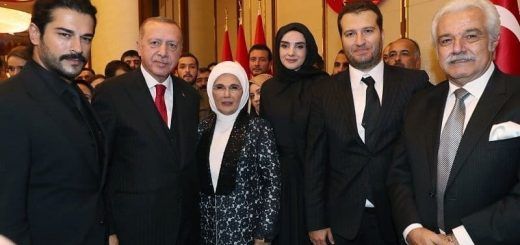 Burak Özçivit received by the president Recep Tayyip Erdoğan