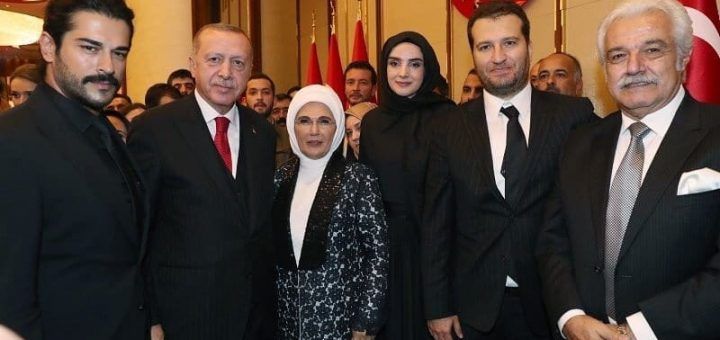 Burak Özçivit received by the president Recep Tayyip Erdoğan
