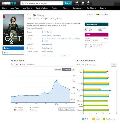 Results of Turkish Netflix TV shows in IMDB
