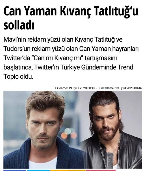 Kıvanç Tatlıtuğ vs Can Yaman
