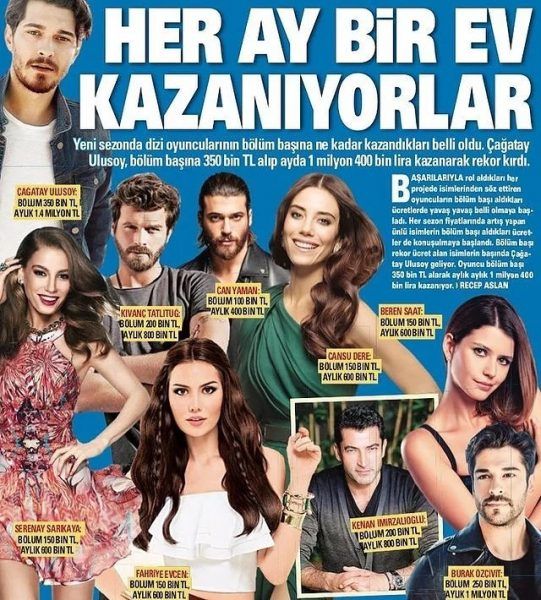 The highest paid Turkish actors Turkish Series Teammy